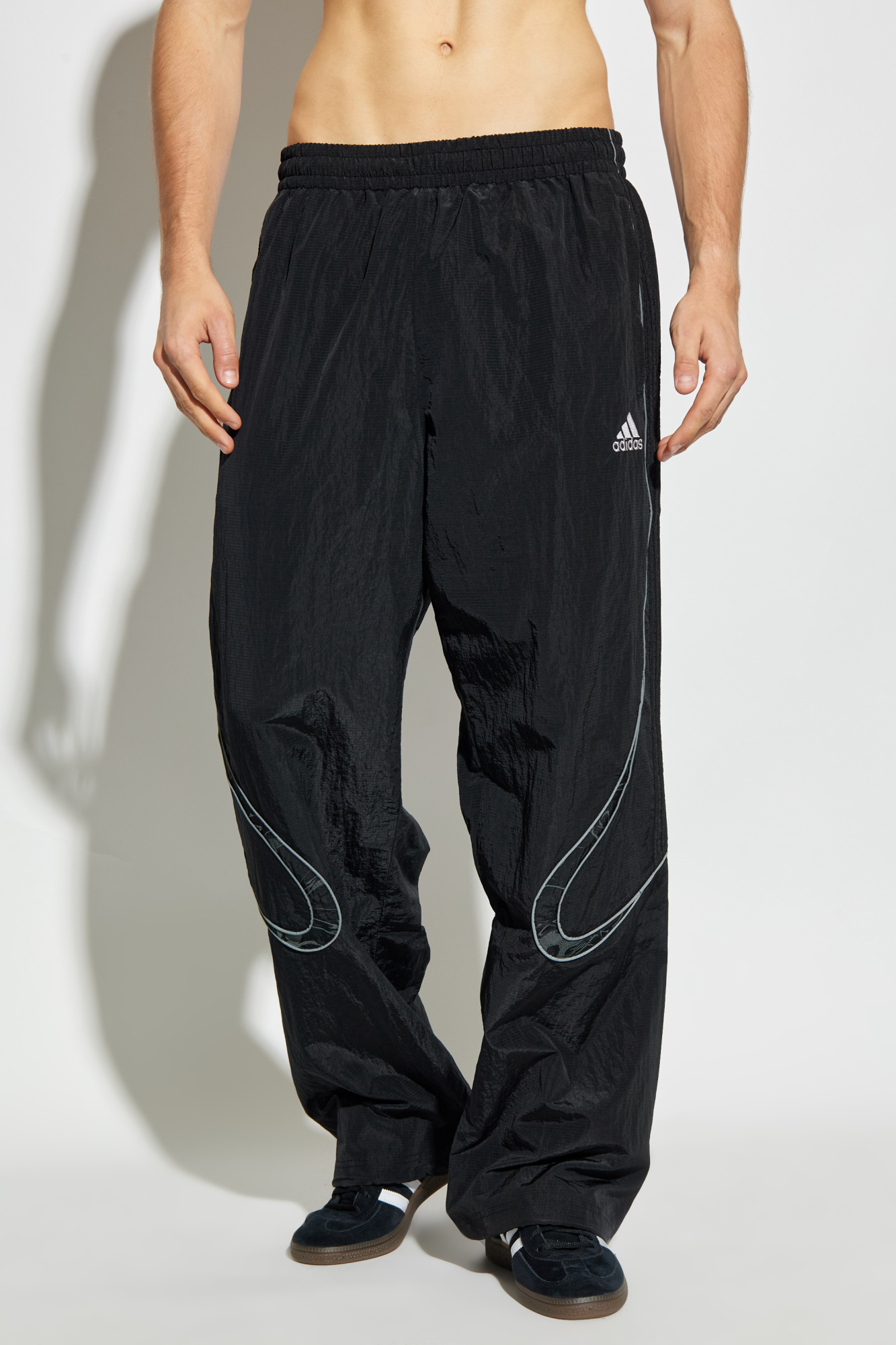 Black Nylon pants with logo ADIDAS Originals - Vitkac AS